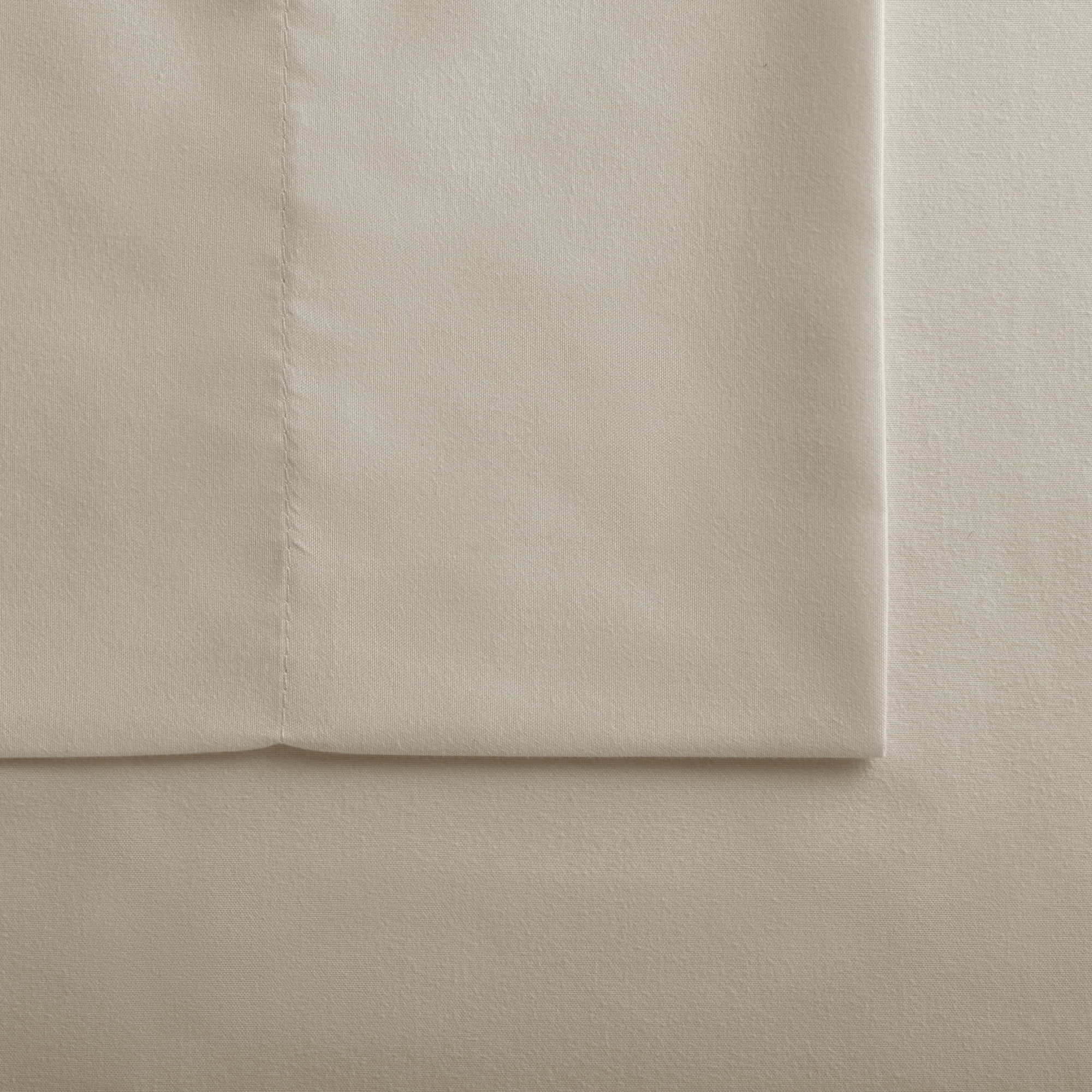Serta Simply Clean 3-Piece Antimicrobial Solid Bed Sheet Set, Twin-XL, Beige