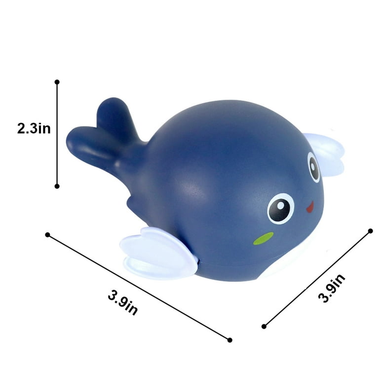 Vonter Baby Bath Toys for Toddlers 1 2 3 4 5 Years Old Boys and Girls Kids,Animal Combination Wind Up Pool Toys,Light Up Whale Bath Toy Sprinkler