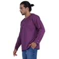 thumbnail image 4 of Atasi Indian KurtaÂ&nbsp;ForÂ&nbsp;Men Full Sleeve Shirts Solid Round Neck Ethnic Tee Shirt, 4 of 7