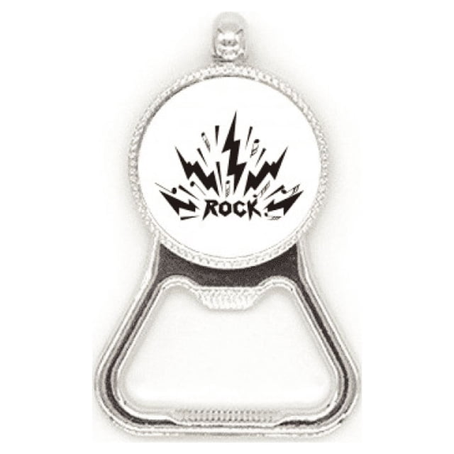 Rock Roll Bursts Diffuse Notes Metal Beer Bottle Cap Opener Duty Stainless Steel