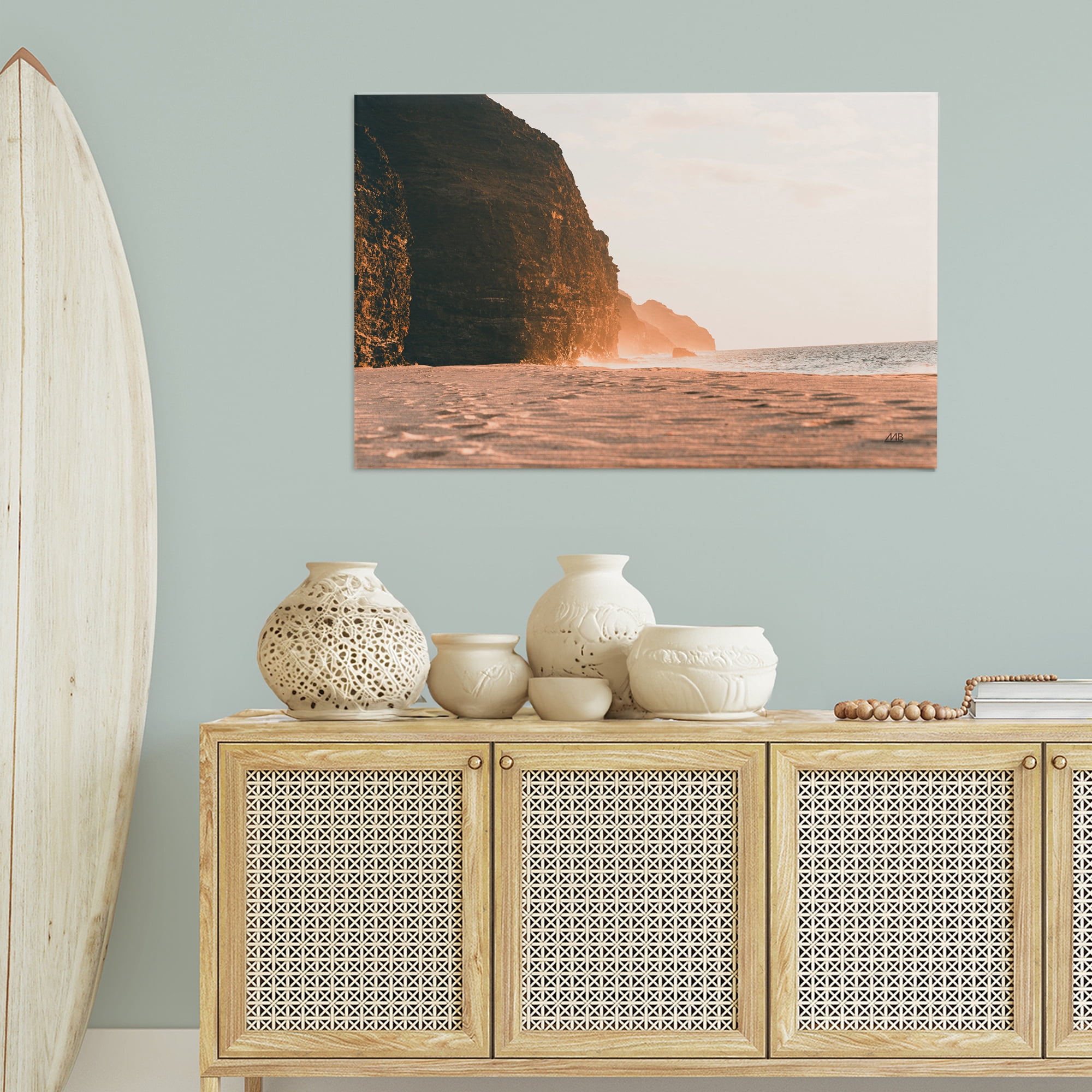 Stupell Industries Hawaiian Glow Shoreline Landscape & Nature Photography Wrapped Canvas Art Print Wall Art, 45 x 30