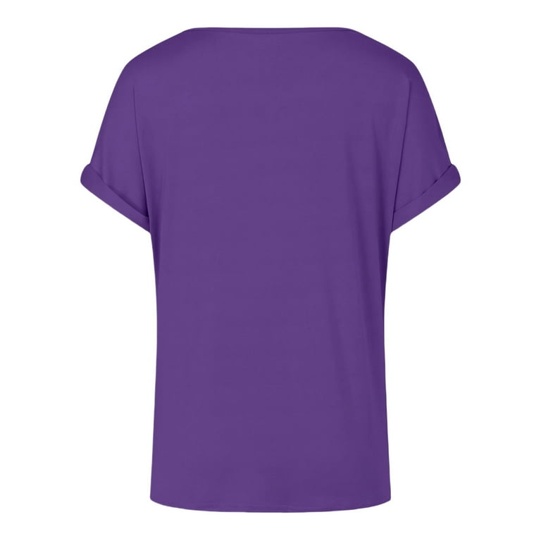 Uooqdmx Twist Front Tops for Women, Front Knot Tops for Women, V