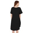 thumbnail image 3 of Inkmeso Nightgowns for WoMen's Short Sleeve W/ Round Neck Nightdress Jersey Tunic Loungewear, 3 of 7