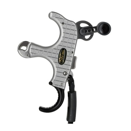 T.R.U. Ball Archery Blade Pro Flex Release 3 or 4 Finger Ergo Adjustable Silver/QuickSilver Large (TBPF-SIQS-L)
