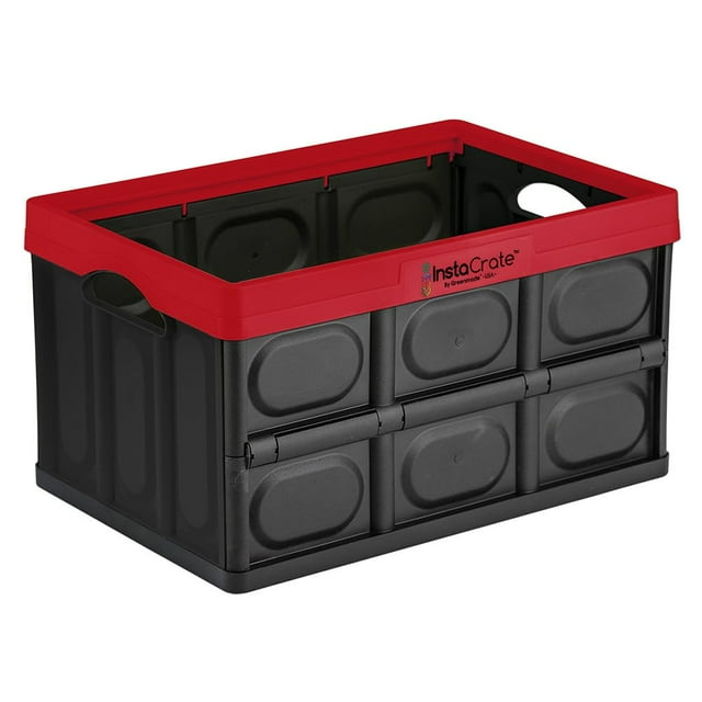 Contenedor de almacenamiento GREENMADE InstaCrate 45L Rojo/Negro