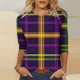 thumbnail image 1 of TaTaai Carnival Women's Casual Print Round Neck 3/4 Sleeve T-Shirt Loose Top Gift, 1 of 5