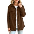 thumbnail image 5 of Enjoytime Jackets for Women Lapel Long Sleeve Button Down Shacket Fall Trendy Casual Coat Plus Size Clothes, 5 of 7