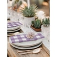 thumbnail image 6 of Cloth Napkins Set of 4 - 20x20 Inches, Purple Checkered Washable Reusable Table Napkins, Farmhouse White Buffalo Plaid Soft & Absortbent Dining Napkin for Party Wedding Hotel Restaurant, 6 of 8