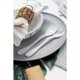 thumbnail image 1 of QUTETN Eco 24pcs Fork Knife Spoon Plant Based Cutlery Reusable Bamboo Flatware Set White, 1 of 4