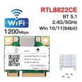thumbnail image 2 of 2X Tarjeta WiFi Mini Pcie RTL8822CE 1200Mbps de Doble Banda Adaptador Inalámbrico Bluetooth 5.1 802.11ac para Laptop/PC Wind 10/11, 2 of 5