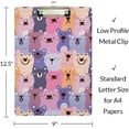 thumbnail image 3 of GZHJMY Clipboard for Classrooms Office Cartoon Bear Plastic Clipboard Standard Letter Size A4 Clipboard with Low Profile Metal Clip Decorative Clip Boards for Teachers, 3 of 6