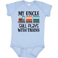 thumbnail image 3 of Inktastic My Uncle Still Plays with Trains Boys or Girls Baby Bodysuit, 3 of 5