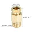 thumbnail image 2 of 8mm Tube OD 1/4 BSP Male Thread Brass Tube Compression Fitting Connector, Gold Tone 3 Pack, 2 of 5
