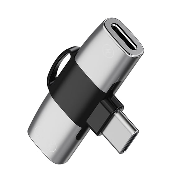 2 in 1 USB C Adapter,USB C Male to 2 Female Splitter Fast Charging & Headphone Connecting