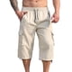 thumbnail image 2 of Ceisia Men's Gift Cargo Capri Pants Relaxed Fit Mid-Rise Elastic Waist Lightweight Zipper Side Pockets Drawstring Pants, 2 of 9