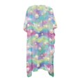 thumbnail image 2 of HELLHERO Polyester Summer Beach Cover Ups for Hawaii Lightweight Free Size Swimwear Coverup Iridescent Pearl Scales, 2 of 5
