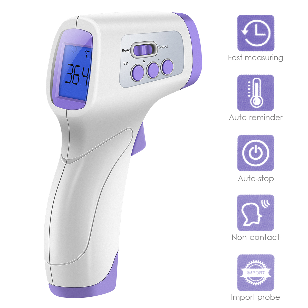 Digital No Contact Thermometers, Digital Infrared Forehead Thermometer