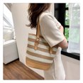 thumbnail image 4 of Bolsa De Hombro Bolso de mano para mujer, bolsos de paja, bolso de mano de verano, bolso grande de playa tejido (caqui) Likrtyny Para Estrenar, 4 of 6