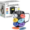 thumbnail image 5 of MilkID 12oz Black Milk Frothing Pitcher with 8 Allergen Silicone Snap-On Labels, 5 of 7