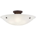 thumbnail image 5 of 4 Light Bronze Ceiling Light fixture with White Alabaster Glass Shade, 5 of 6