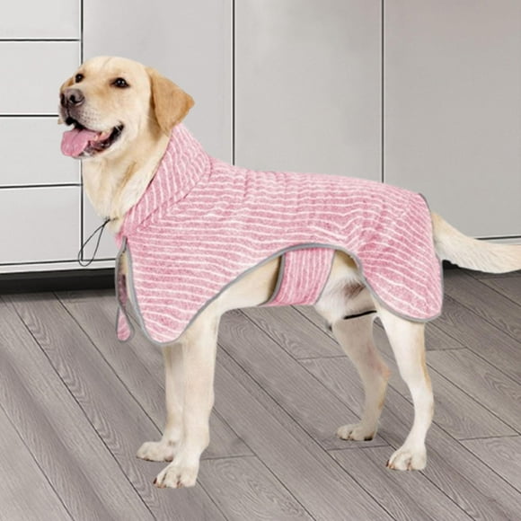 Albornoz para perros, de baño para perros, abrigo de secado con capucha, suave, ajustable, toalla acogedora, de secado rápido para nadar, bañarse