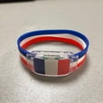 thumbnail image 4 of Pulsera LED que anima la bandera nacional de silicona que ilumina las pulseras luminosas (Francia) Likrtyny Para estrenar, 4 of 6