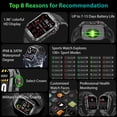 thumbnail image 4 of Reloj inteligente Nihemin Military para hombre con rastreador de llamadas y actividad física, 4 of 9