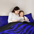 thumbnail image 5 of Feelyou Fashion Zebra Print Full Size Comforter Sets, Blue Lines Abstract Bedding Comforter Set, Teens Kids Boys Girls Reversible Bedding Sets, Ultra Soft Bedroom Decor, 3-Piece, 5 of 8