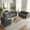 Dark Gray, variant on Puremind 3 Piece Living Room Sofa Set, Sectional Couch Sets, 3-Seat Sofa with Loveseat and Armchair Furniture Sets for Living Room/Apartment, Dark Gray