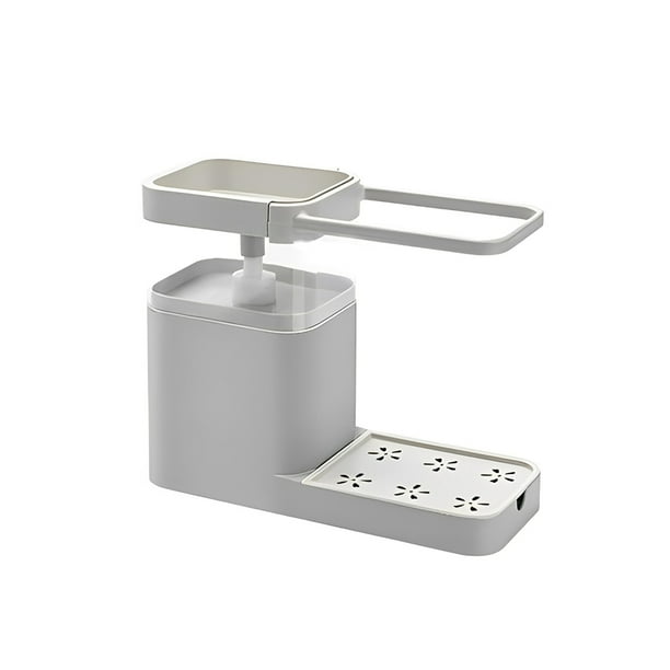 Toystoory Caja de salida automática de detergente para cocina, estante de almacenamiento de plástico portátil, dispensador de líquido ligero de secado Cocina y Comedor Gris Toystoory HA083844-03B