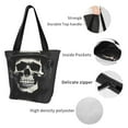thumbnail image 7 of Cauagu Magician Hat Skull Print Canvas Aesthetic Tote Bag for Women Beach Bag Shopping Bags Shoulder Bag Reusable Grocery Bags, 7 of 7