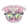 thumbnail image 1 of Sombrero plano con diamantes de imitación y gafas con purpurina Yinane sombrero de fiesta para Halloween Rosa, 1 of 8