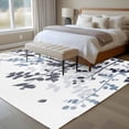 thumbnail image 4 of Large Area Rugs for Living Room Bedroom, Navy Blue Leaves 6'x9' Rug Washable Carpet Runner Indoor Outdoor, Summer Botanical Non Slip Floor Mats Rug for Kitchen, Playroom, 4 of 8