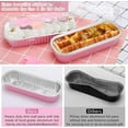 thumbnail image 4 of QKURT 50 Set Mini Cake Pans with Lids and Spoons, 6.8oz Disposable Aluminum Foil Mini Loaf Pans for Home Kitchen Supplies, Pink, 4 of 6