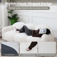 thumbnail image 6 of The Magic Home 90" Modern Cloud Couch for Living Room, Boucle LoveSeat 3 Seater Sofa, Plush Floor Sofa Couch for Bedroom, Apartment, Small Space (Beige Couch, No Assembly Required), 6 of 13