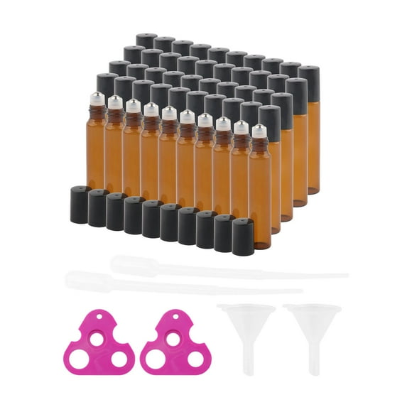 Botella Rollerball Salvador de 10 ml Vial portátil de vidrio Vacío a prueba de fugas para aceites corporales