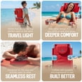 thumbnail image 6 of Ostrich The Backpack 3N1 Portable Chair, Reclining Lounger with Cooler Bag, Red, 6 of 12