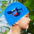 thumbnail image 1 of LJNYFDC Bathing Hat Children's Swimming Hat Breathable High Elastic Quick Drying Cartoon Print Swim Cap with Ear Protection, 1 of 6