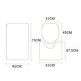 thumbnail image 4 of Coofit 3PCS Bath Mat Set Includes Floor Rug Toilet Rug Toilet Lid Cover for Bathroom, 4 of 6