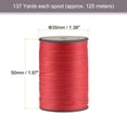 thumbnail image 2 of Unique Bargains 2 Pack Thin Waxed Thread 137 Yards 0.55mm Polyester String Cord for Machine Sewing Hand Quilting Weaving, Red, 2 of 5