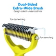 thumbnail image 6 of Pet Grooming Brush, Double Sided Shedding and Dematting Undercoat Rake Comb for Dogs & Cats and Dematting Tool for Grooming, 6 of 7