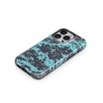thumbnail image 3 of DesignSkinz Scratch-Resistant Hard Slim Case Compatible with iPhone 13 Mini (Compatible with MagSafe) - Turquoise and Gray Digital Camouflage, 3 of 9