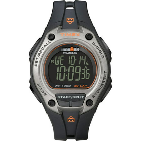 Timex Men's Ironman Classic 30 Oversized Black/Silver-Tone Watch, Resin Strap