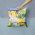 thumbnail image 2 of Carolines Treasures 6131PW1414 Houses Decorative   Canvas Fabric Pillow 14Hx14W multicolor, 2 of 4