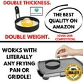 thumbnail image 3 of JORDIGAMO Professional Egg Ring Set For Frying Or Shaping Eggs - Round Egg Rings For Cooking - Stainless Steel Non Stick Mold Shaper Circles For Fried Egg McMuffin Sandwiches - Egg Maker Molds, 3 of 7