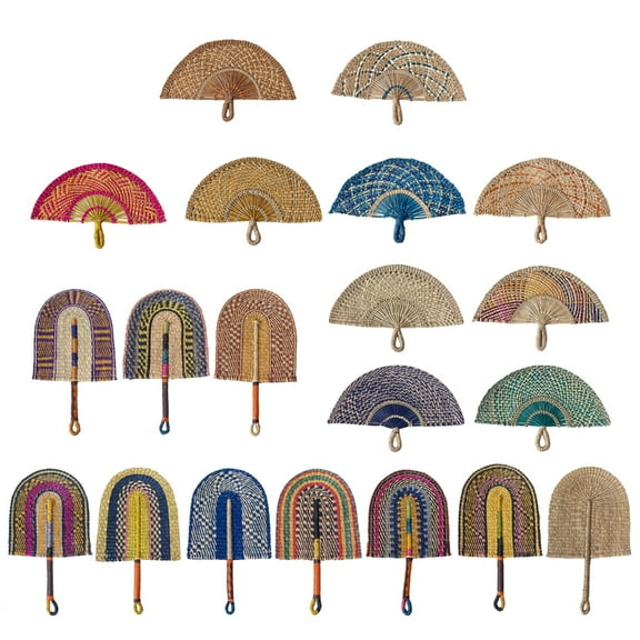 Handwoven Fan Decor for Guesthouses Wall Hanging Fan Ornament Artisanals Wall Mounted Fan Decoration for Homes Office