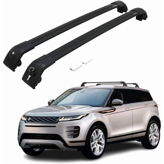 NIXFACE Roof Rack Black Cross Bars Fit for Range Rover Evoque 2011 2012 2013 2014 2015 2016 2017 2018 2019 2020 2021 2022 Aluminum Cross Bar
