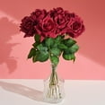 thumbnail image 4 of Valentines Day Flowers, Fake Roses Artificial Flowers with Long Stems, Silk Pink Roses Bouquet for Wedding Vase Mothers Day Flower Arrangement Home Decor (Pink), 4 of 5