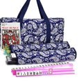 thumbnail image 1 of Set de juego de mahjong americano Mose Cafolo con bolsa de cachemir azul, 1 of 7