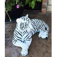 thumbnail image 3 of Large Siberian Ghost White Tiger Resting 15.5" Long Statue Home Garden Decor, 3 of 4